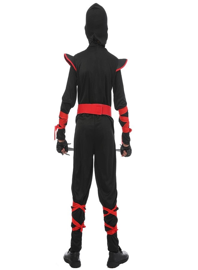 SATKULL Kids Ninja Costumes Boys Ninja Costume Set Halloween Ninjas Dressing Up for Cosplay Parties Gift(Kids-L-8/9T) - Image 3